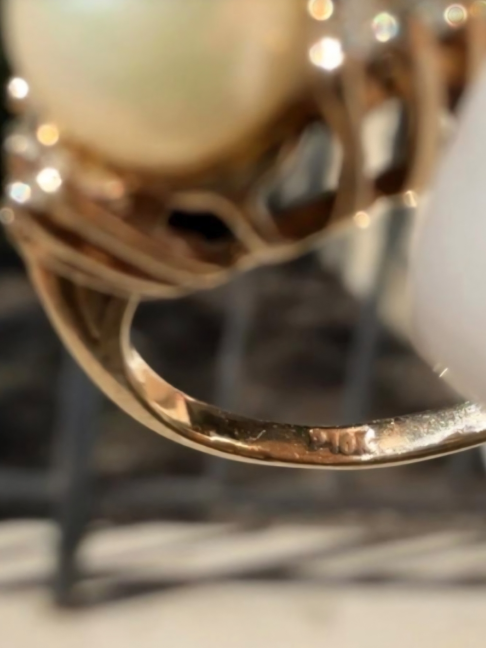 10K Gold Pearl Accent Women's Ring - Unbranded